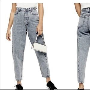 Topshop carrot barrel high rise denim jeans